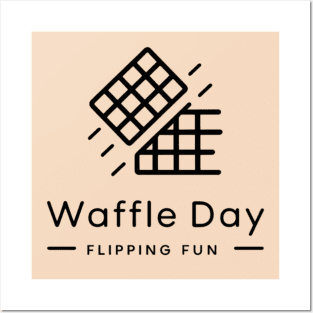 flipping fun waffle Posters and Art